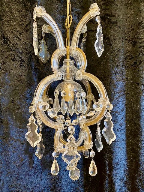 a single one light italian open lantern antique chandelier