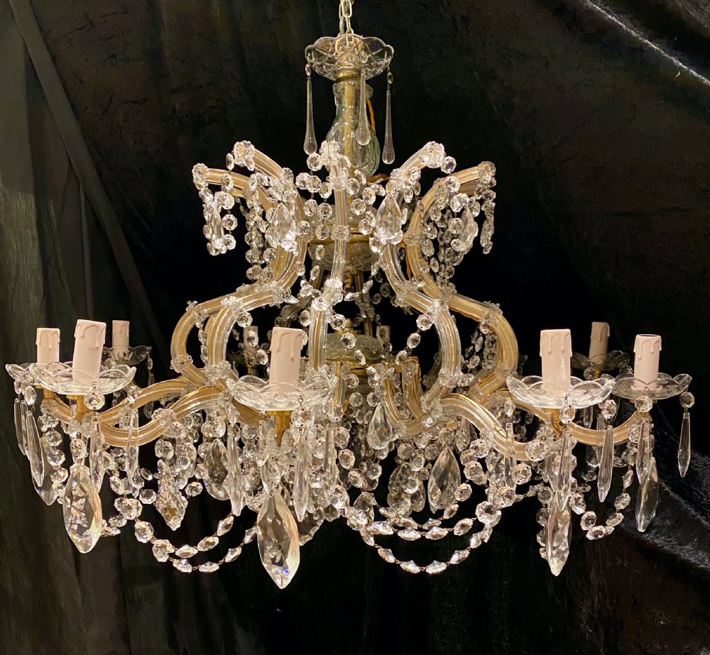 a wonderful italian ten light italian marie theresa chandelier