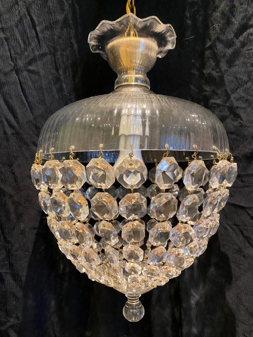 single light english bag antique chandelier