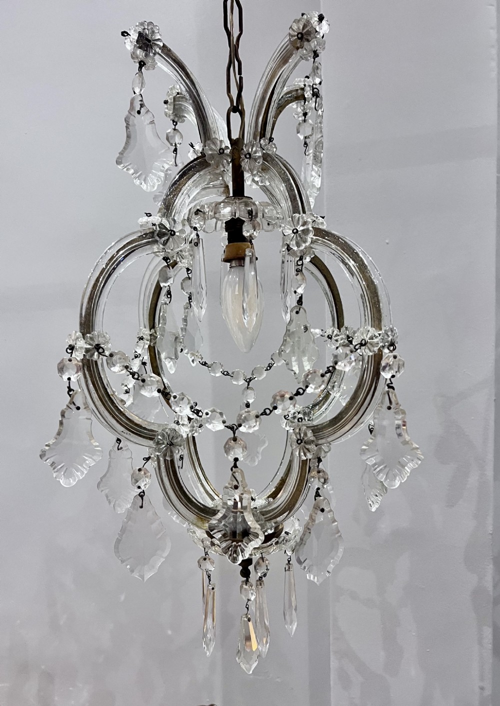 one light italian marie theresa crystal chandelier