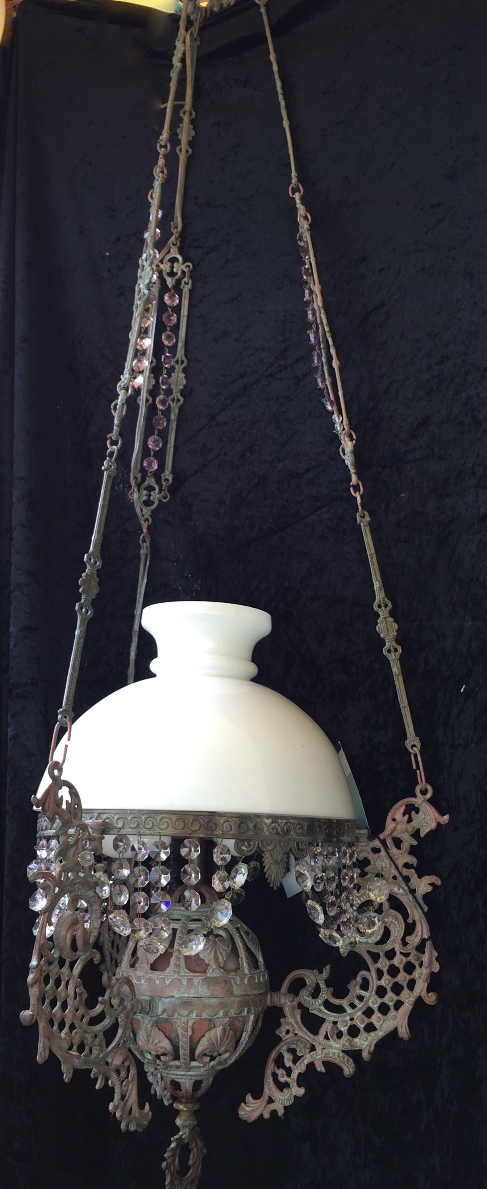 a french art neauveaux antique pendant light