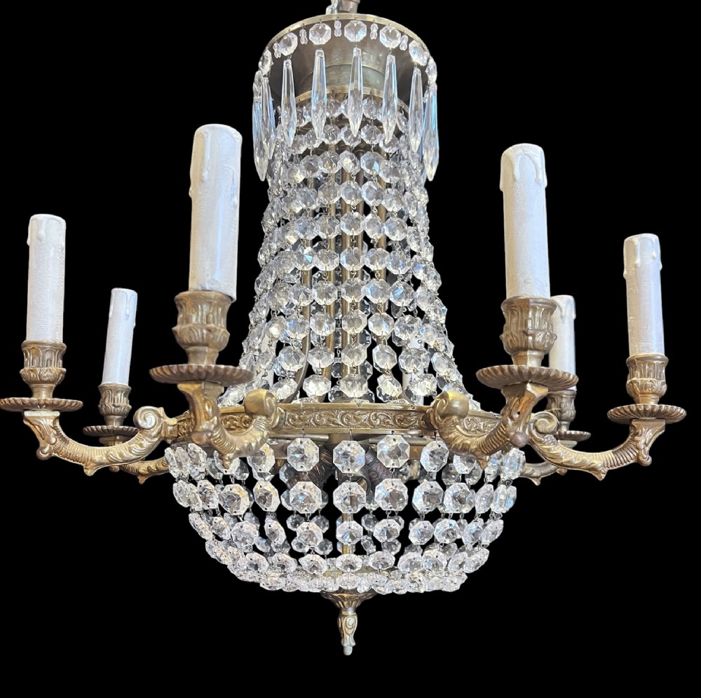 french tent and waterfall empire antique chandelier with 11 lights